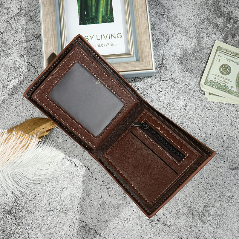 Customized horizontal stitching men's wallet