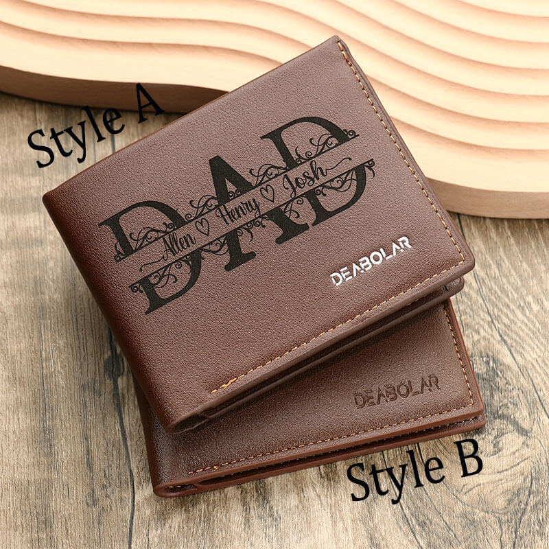 Personalized dad family name wallet