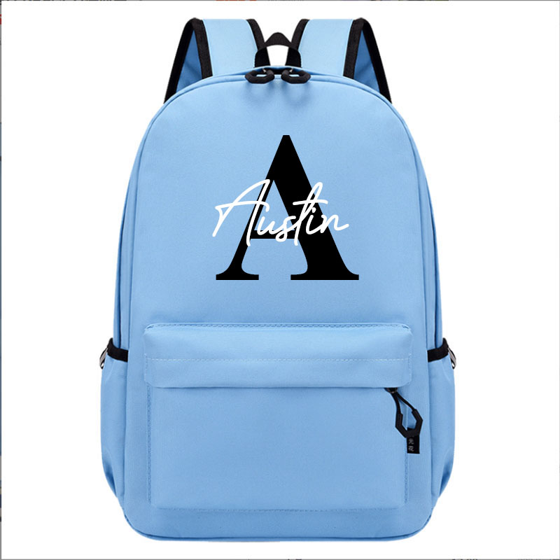 Personalized initials backpack