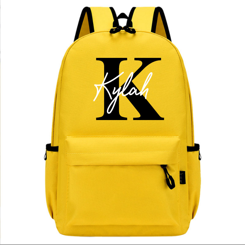Personalized initials backpack