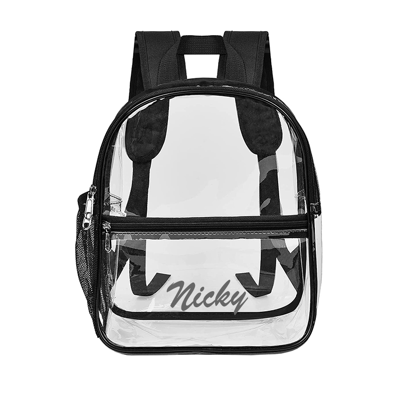 Custom name waterproof transparent backpack