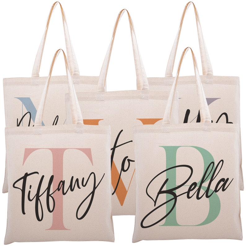 Personalized name tote bag