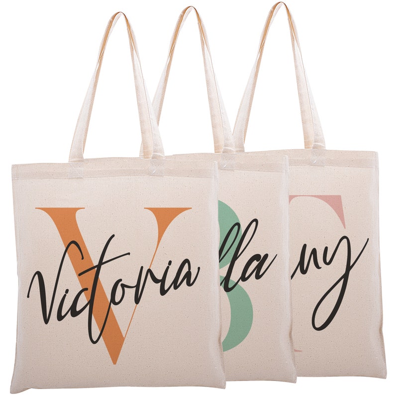 Personalized name tote bag