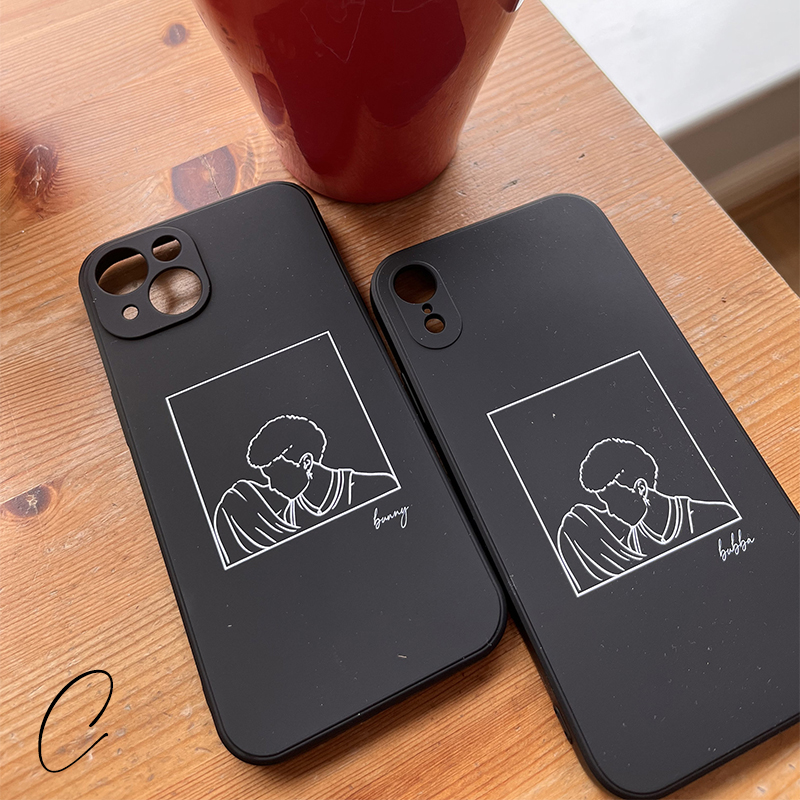 Custom photo line art phone cases