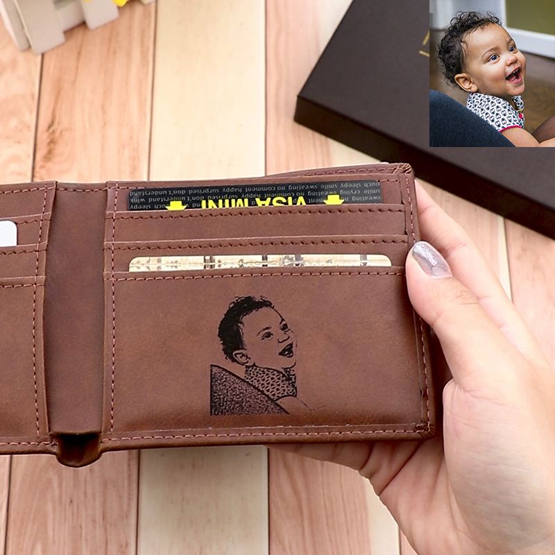 Men's Custom Photo Engraved Wallet
