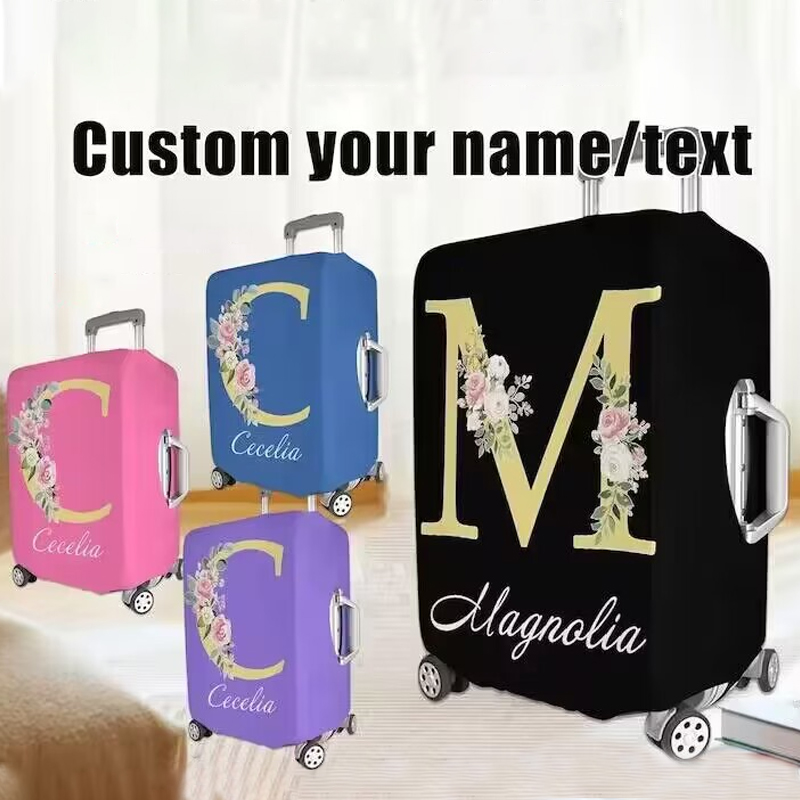 Personalized Name Text Luggage Cover