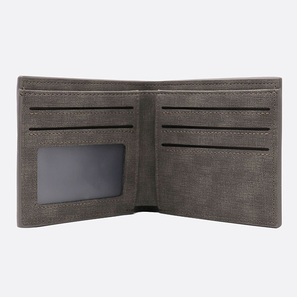 Personalized Name Men's Wallet Gray