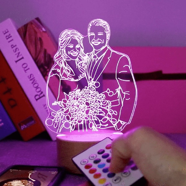 16 Color Custom Photo 3D Lamp With Bluetooth