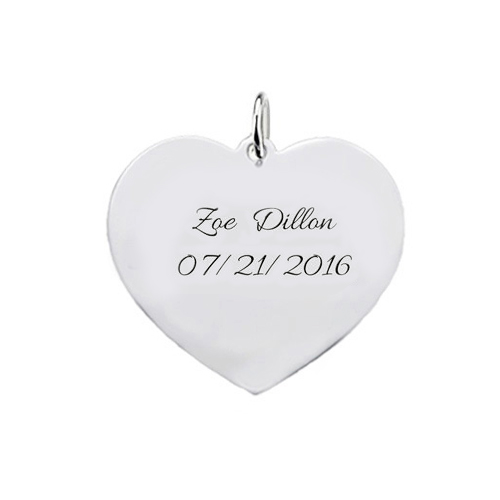 Photo Heart Bracelet with Birthstone Silver