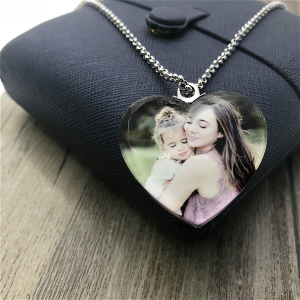 Personalized Crystal Photo Necklace
