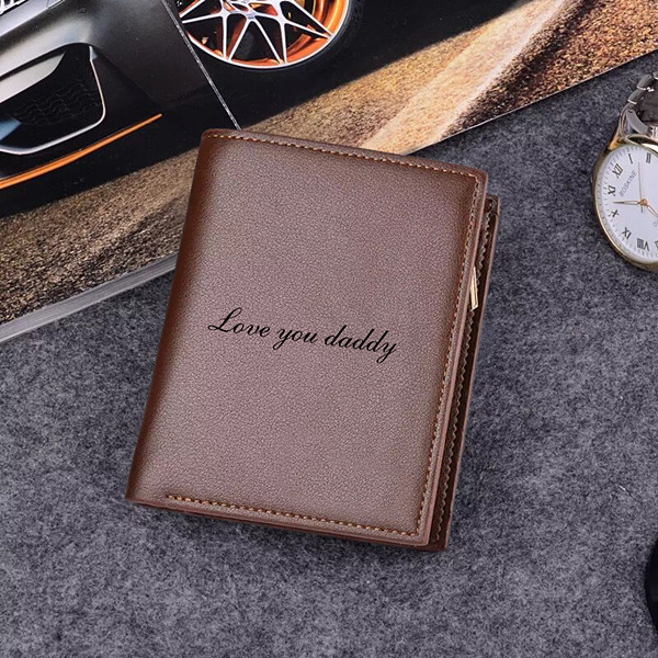 Personalized Photo Trifold Vertical Wallet