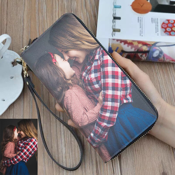 Personalized Photo Top-Grain Leather Wallet