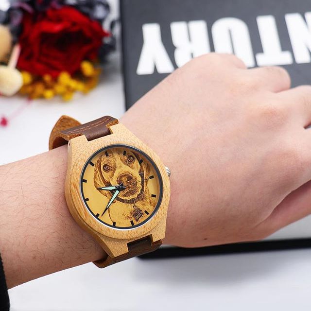Personalized Photo Bamboo Wooden Watch